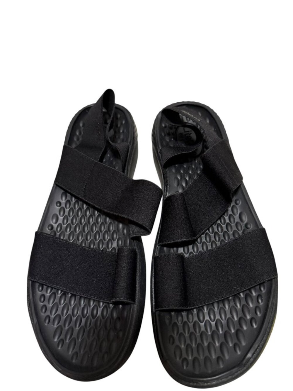 Crocs Womens Size 10M Lite Ride Sandals Slingback Black Strappy Elastic Comfort - Picture 5 of 8